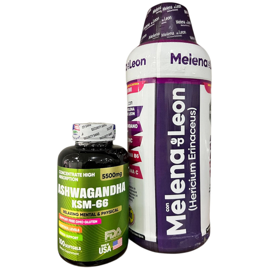 COMBO ASHWAGANDHA + MELENA DE LEON LIQ